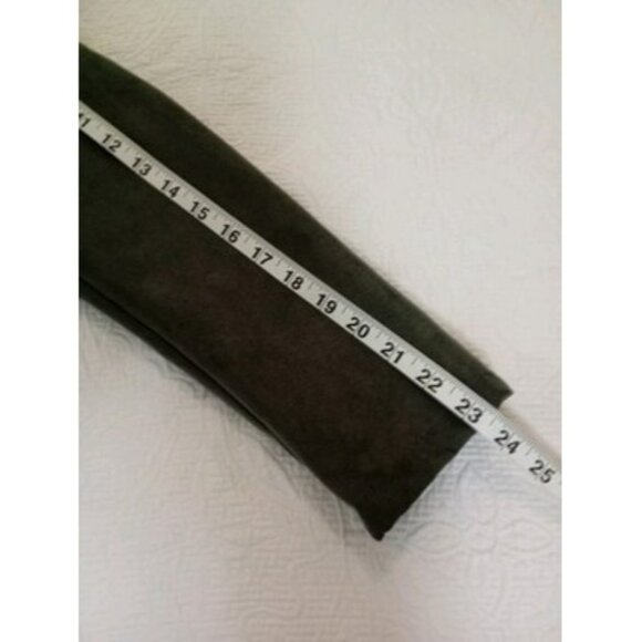 Forever 21 Olive Green Faux Suede Moto Jacket With Zipper Pockets & Belt Size L - Picture 12 of 12